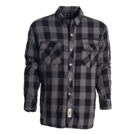 Camisa West Coast Choppers Dominator para moto flanela cinzento/preto