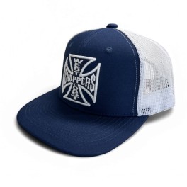 Boné West Coast Choppers OG Cross Flatbill azul-marinho/branco