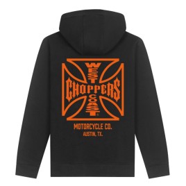 Sweat com capuz West Coast Choppers ATX Cross preto/laranja
