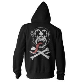 Sweat com capuz e fecho Gas Monkeys Garage Knockout — preto