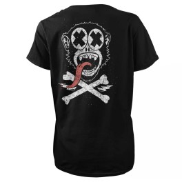 T-shirt de senhora Gas Monkeys Garage Knockout — preto