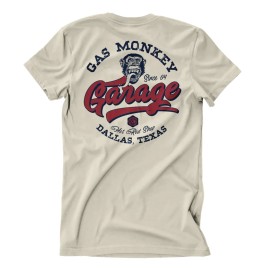T-shirt Gas Monkeys Garage Hot Rod Shop Logo — caqui