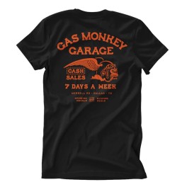 T-shirt Gas Monkeys Garage Cash Monkey — preto