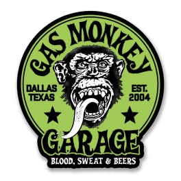 Autocolante Gas Monkeys Garage Green Logo