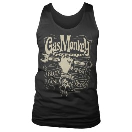 Camisola sem mangas Gas Monkeys Garage Wrench Label — preto