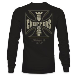 Camisola de manga comprida West Coast Choppers Gangscript preto