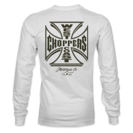 Camisola de manga comprida West Coast Choppers Gangscript branco
