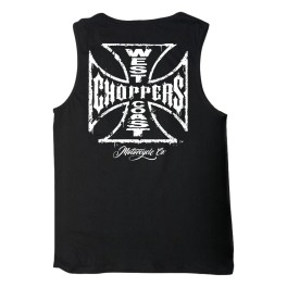 Camisola de alças West Coast Choppers Worn Cross preto