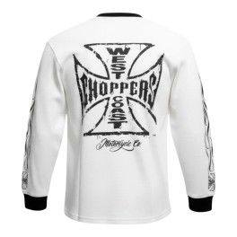 Camisa West Coast Choppers Worn Cross Waffle branco