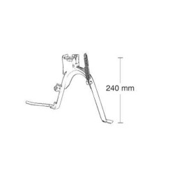 Cavalete central completo roda 12″ — BUZZETTI — 8610