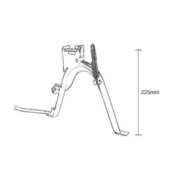 Cavalete central completo — BUZZETTI — 8612