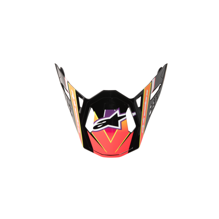 Pala Alpinestars Supertech M10 Era Visor - Pink Violet Yellow Fluo Glossy