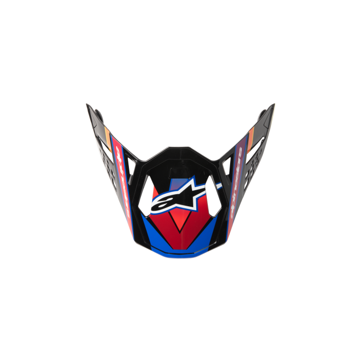 Pala Alpinestars Supertech M10 Era Visor - Blue Red Yellow Fluo Glossy