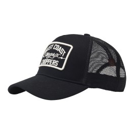 Boné West Coast Choppers Motorcycle Co. 5-panel trucker preto