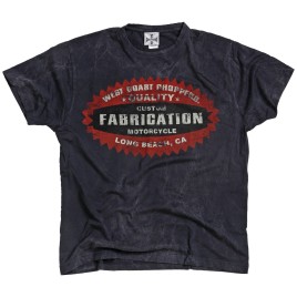 T-shirt West Coast Choppers Panhead vintage azul-marinho