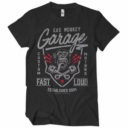T-shirt Gas Monkeys Garage Fast'n Loud — preto