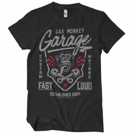 T-shirt Gas Monkeys Garage Fast'n Loud — preto
