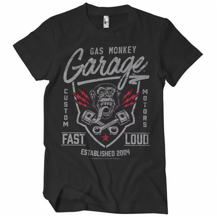 T-shirt Gas Monkeys Garage Fast'n Loud — preto