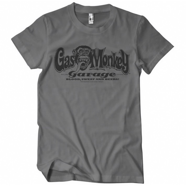 T-shirt Gas Monkeys Garage Logo — cinzento escuro