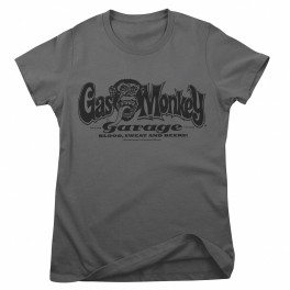T-shirt de senhora Gas Monkeys Garage Logo — cinzento escuro