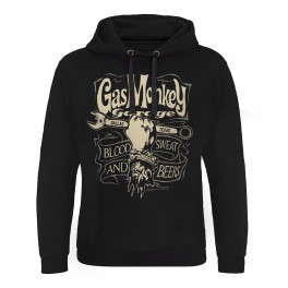 Sweat com capuz Gas Monkeys Garage Wrench Label Epic — preto