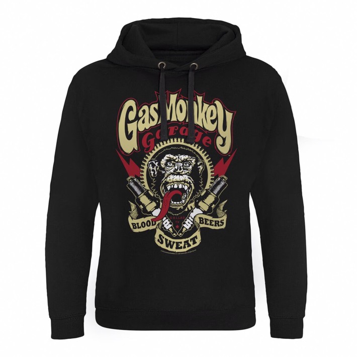 Sweat com capuz Gas Monkeys Garage Spark Plugs — preto