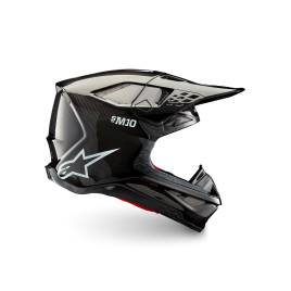 Capacete Alpinestars Supertech M10 Solid ECE 22.06 — Carbono preto brilhante