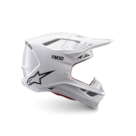 Capacete Alpinestars Supertech M10 Solid ECE 22.06 — Branco brilhante