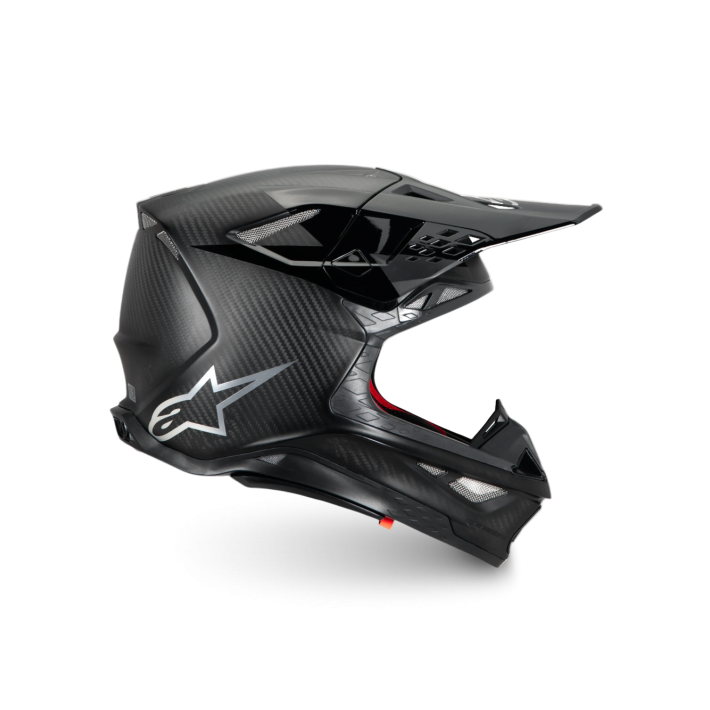 Capacete Alpinestars Supertech M10 Fame ECE 22.06 — Carbono preto Mate / Brilhante