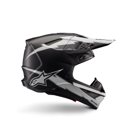 Capacete Alpinestars Supertech M10 Ampress ECE 22.06 — Preto Branco Mate