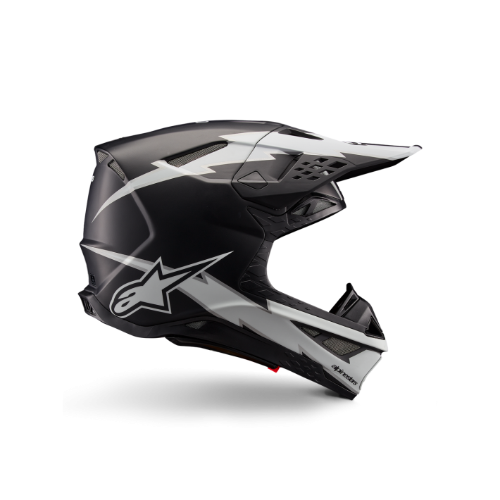 Capacete Alpinestars Supertech M10 Ampress ECE 22.06 — Preto Branco Mate