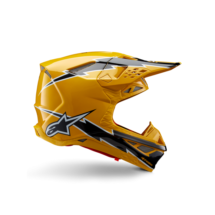 Capacete Alpinestars Supertech M10 Ampress ECE 22.06 — Preto Amarelo Brilhante