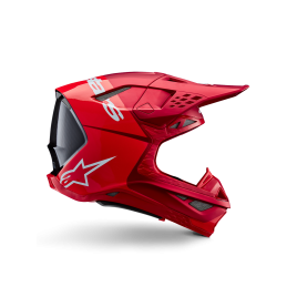 Capacete Alpinestars Supertech M10 Flood ECE 22.06 — Vermelho Fluo Vermelho Mate / Brilhante