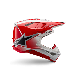 Capacete Alpinestars Supertech M10 Unite ECE 22.06 — Vermelho Branco Brilhante