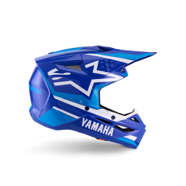 Capacete Alpinestars Yamaha S-M3 ECE 22.06 — Azul Branco Brilhante