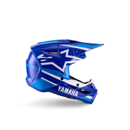 Capacete Alpinestars Yamaha S-M3 Jovem ECE 22.06 — Azul Branco Brilhante