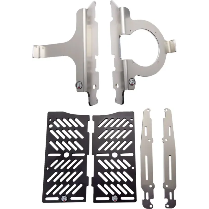 Proteções de radiador Xtrem AXP Racing BETA 350+ 20-23 — AX1584 — Preto, Vermelho, Prateado
