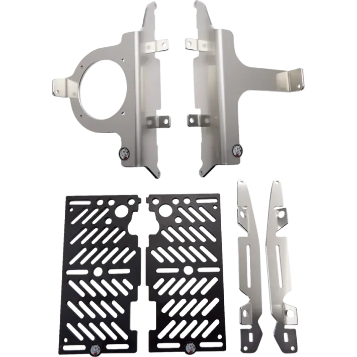 Proteções de radiador Xtrem AXP Racing KTM EXC 17-18/ TPI 19-23 — AX1593 — Preto, Prateado