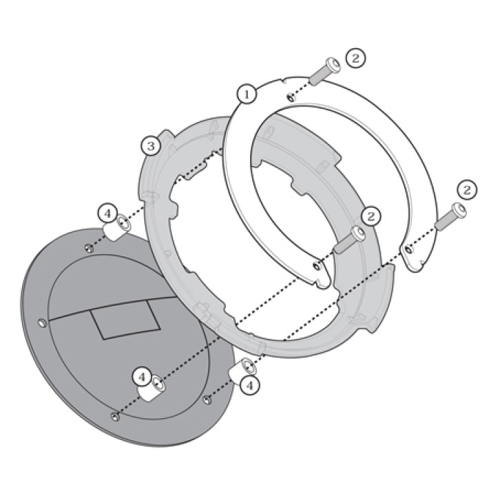 Flange Tanklock para saco de depósito Givi BF27
