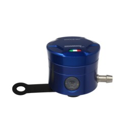 Depósito de fluido de travão Accossato FU010 — 25 cm3 — cor da tampa: Azul; capacidade do depósito: 25 cm3; cor do depósito: Azul