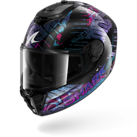 Capacete Shark SPARTAN RS FIBRE SPARTAN RS REPTAIA Black Blue Glitter