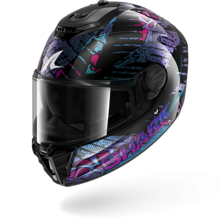 Capacete Shark SPARTAN RS FIBRE SPARTAN RS REPTAIA Black Blue Glitter