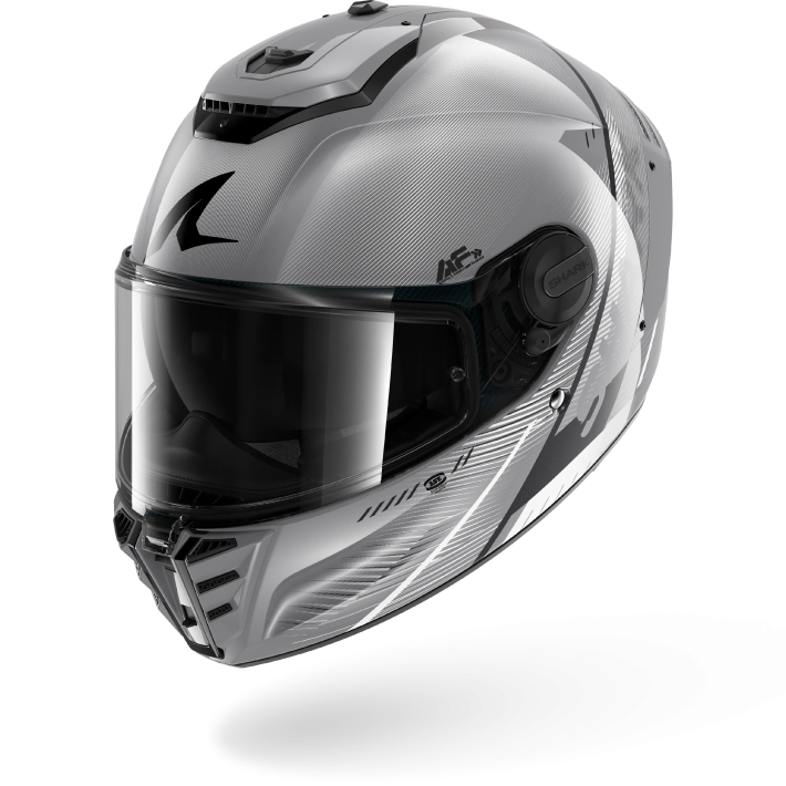 Capacete Shark SPARTAN RS FIBRE SPARTAN RS SPEED-TECH Silver White Black