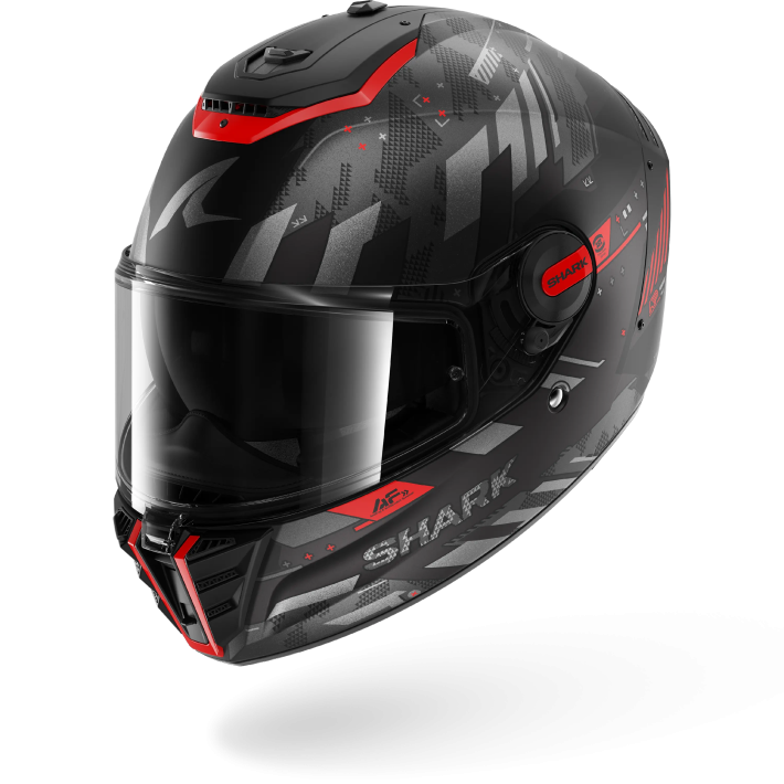 Capacete Shark SPARTAN RS FIBRE SKILFUL Black Anthracite Red