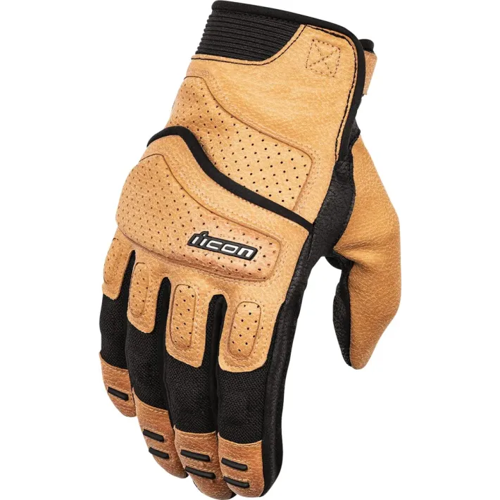 Luvas ICON Senhora SUPERDUTY3 CE TAN — XS, S, M, L, XL