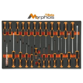 Tabuleiro de espuma BETA EVA com chaves de fendas Phillips / Torx / Morphos — M195MH