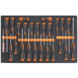 Tabuleiro de espuma BETA com chaves Beta Easy para parafusos de fendas, Phillips e Torx — M213