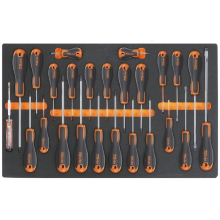 Tabuleiro de espuma BETA com chaves Beta Easy para parafusos de fendas, Phillips e Torx — M213