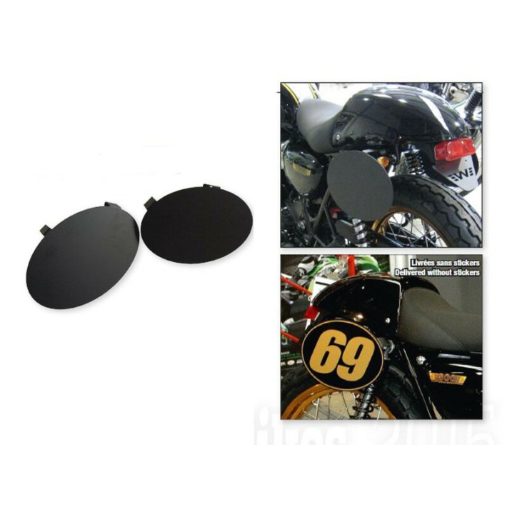 Par de painéis laterais ACCESS DESIGN — Kawasaki W650 / W800 — preto — PNLK005N