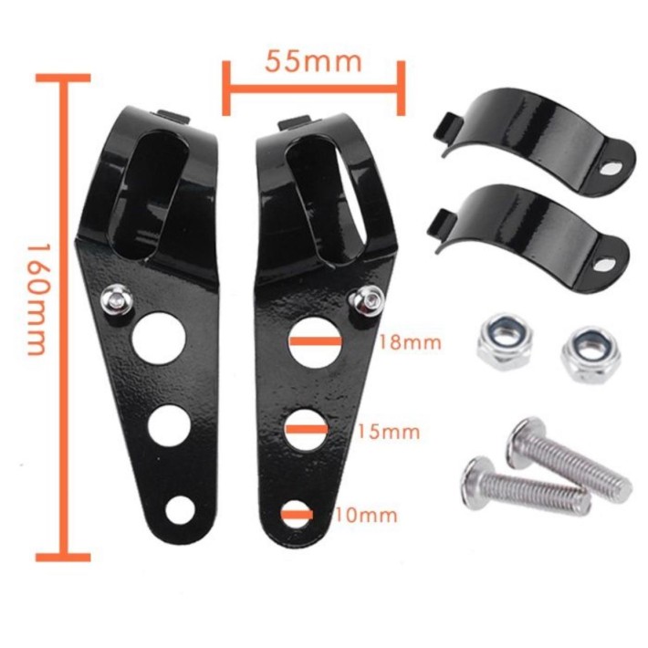 SUPORTE FAROL UNIVERSAL TIPO CAFE RACER